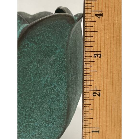 Andersen Design Studios Pottery Maine Vintage Tulip Vase in Verdigris RARE - Picture 8 of 11